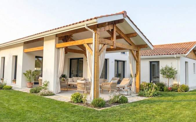 Construction maison Vielle-Saint-Girons : Villa contemporaine 141m² RE2020 — Réalisation Landes Habitat
