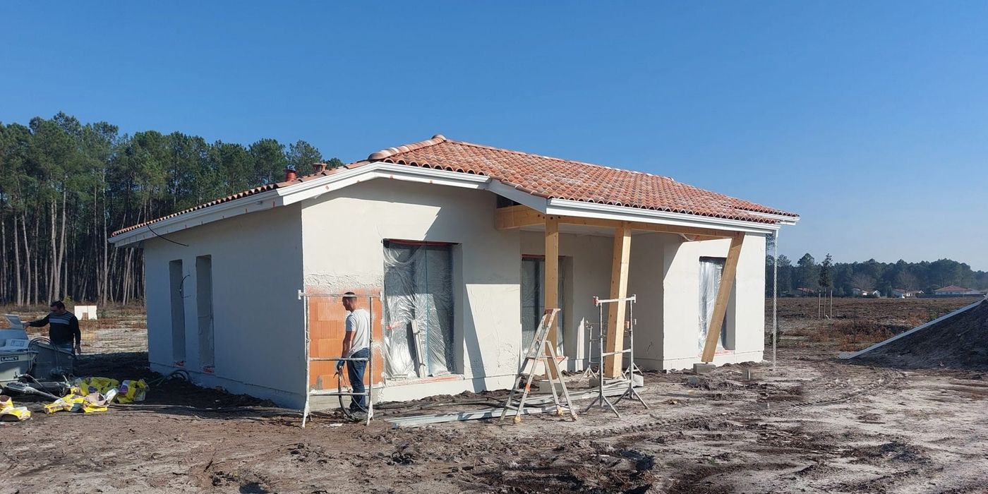 Enduits en cours maison Vielle-Saint-Girons