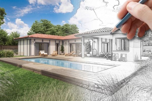 Modèle de maison individuelle contemporaine gamme Airial dans les Landes
